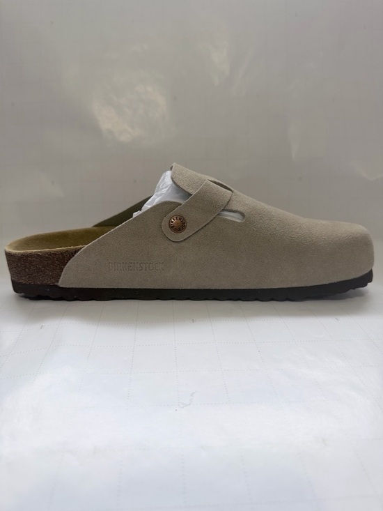 Birkenstock Shoes - Birkenstock Beige Suede Slip-On Clog